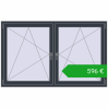 Pricing Tilt-and-Turn 1770x1100 mm REHAU ENERGY-SAVING SYNEGO MD ANTHRACITE_GREY_STRUKTURAL two-sided. Price: 596,39 €