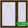 Pricing Okna skrzydłowe 1500x1500 mm REHAU OPTIMUM EURO-DESIGN 70 DARK_OAK dwustronny. Price: 2595,82 zł