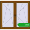 Ustalenie cen Okna skrzydłowe 1575x1520 mm REHAU ENERGY-SAVING SYNEGO MD GOLDEN OAK dwustronny. Cena: 682,29 €