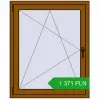 Pricing Tilt-and-Turn 900x1100 mm REHAU OPTIMUM EURO-DESIGN 70 GOLDEN OAK two-sided. Price: 1 371.03 PLN