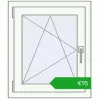 Pricing Tilt-and-Turn 600x700 mm REHAU OPTIMUM EURO-DESIGN 70 RAL 9016 Traffic white two-sided. Price: 95,15 €