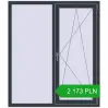 Pricing Tilt-and-Turn 1300x1500 mm REHAU OPTIMUM EURO-DESIGN 70 ANTHRACITE_GREY_STRUKTURAL two-sided. Price: 2 173.36 PLN