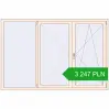 Pricing Tilt-and-Turn 2100x1400 mm REHAU OPTIMUM EURO-DESIGN 70 CREAME_WHITE_50L-2 two-sided. Price: 3 246.54 PLN