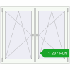Pricing Tilt-and-Turn 1500x1250 mm REHAU OPTIMUM EURO-DESIGN 70 RAL 9016 Traffic white two-sided. Price: 1 237.04 PLN