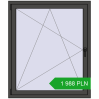 Pricing Tilt-and-Turn 1100x1300 mm REHAU ENERGY-SAVING SYNEGO MD BASALT_GREY two-sided. Price: 1 987.66 PLN