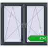 Ustalenie cen Okna skrzydłowe 1275x1160 mm REHAU ENERGY-SAVING SYNEGO MD ANTHRACITE_GREY_STRUKTURAL dwustronny. Cena: 565,19 €