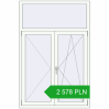 Pricing Tilt-and-Turn 1170x1775 mm REHAU OPTIMUM EURO-DESIGN 70 WALNUT external. Price: 2 578.11 PLN