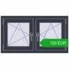 Ustalenie cen Okna skrzydłowe 990x545 mm EPSILON OPTIMA ANTHRACITE_GREY_STRUKTURAL dwustronny. Cena: 120.47 EUR