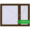 Pricing Tilt-and-Turn 1700x1300 mm REHAU ENERGY-SAVING SYNEGO MD DARK_OAK two-sided. Price: 3 760.39 PLN