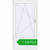 Pricing Tilt-and-Turn 900x1800 mm REHAU OPTIMUM EURO-DESIGN 70 RAL 9016 Traffic white two-sided. Price: 1 315.51 PLN