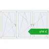 Pricing Tilt-and-Turn 2440x1450 mm REHAU OPTIMUM EURO-DESIGN 70 RAL 9016 Traffic white two-sided. Price: 694,44 €
