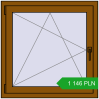 Pricing Tilt-and-Turn 860x860 mm REHAU OPTIMUM EURO-DESIGN 70 GOLDEN OAK two-sided. Price: 1 146.37 PLN