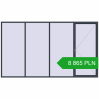 Pricing Tilt-and-Turn 4000x2300 mm REHAU OPTIMUM EURO-DESIGN 70 ANTHRACITE_GREY_STRUKTURAL two-sided. Price: 8 864.97 PLN