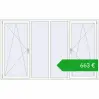 Pricing Tilt-and-Turn 2500x1560 mm REHAU OPTIMUM EURO-DESIGN 70 RAL 9016 Traffic white two-sided. Price: 662,83 €