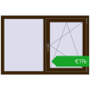 Pricing Tilt-and-Turn 1350x900 mm EPSILON OPTIMA DARK_OAK two-sided. Price: 175,64 €