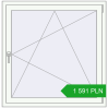 Pricing Tilt-and-Turn 1120x1140 mm REHAU OPTIMUM EURO-DESIGN 70 RAL 9016 Traffic white two-sided. Price: 1 591.19 PLN