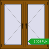 Pricing Tilt-and-Turn 1200x1200 mm REHAU OPTIMUM EURO-DESIGN 70 GOLDEN OAK two-sided. Price: 2 305.36 PLN