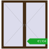 Pricing Okna skrzydłowe 2200x2300 mm REHAU OPTIMUM EURO-DESIGN 70 DARK_OAK dwustronny. Price: 1103,50 €