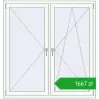 Pricing Tilt-and-Turn 1450x1520 mm REHAU OPTIMUM EURO-DESIGN 70 RAL 9016 Traffic white two-sided. Price: 1666,92 zł