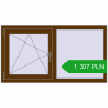 Pricing Tilt-and-Turn 1300x700 mm REHAU OPTIMUM EURO-DESIGN 70 WALNUT two-sided. Price: 1 307.28 PLN