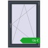 Pricing Tilt-and-Turn 850x1250 mm EPSILON OPTIMA ANTHRACITE_GREY_STRUKTURAL two-sided. Price: 136,01 €