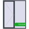 Ustalenie cen Okna skrzydłowe 1650x2040 mm REHAU ENERGY-SAVING SYNEGO MD ANTHRACITE_GREY_STRUKTURAL dwustronny. Cena: 733.28 EUR