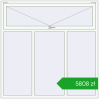 Pricing Okna skrzydłowe 1800x1800 mm ALU STANDARD 72 RAL 9016 Traffic white dwustronny. Price: 5808,20 zł