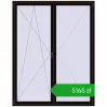 Pricing Tilt-and-Turn 1800x2300 mm REHAU ENERGY-SAVING SYNEGO MD BLACK_BROWN two-sided. Price: 5165,05 zł