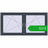 Ustalenie cen Okna skrzydłowe 1770x860 mm REHAU ENERGY-SAVING SYNEGO MD ANTHRACITE_GREY_STRUKTURAL dwustronny. Cena: 522,04 €