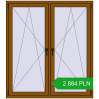 Pricing Tilt-and-Turn 1425x1595 mm REHAU ENERGY-SAVING SYNEGO MD GOLDEN OAK two-sided. Price: 2883,51 zł