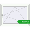 Pricing Tilt-and-Turn 1105x840 mm REHAU ENERGY-SAVING SYNEGO MD RAL 9016 Traffic white two-sided. Price: 1 154.77 PLN