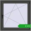 Ustalenie cen Okna skrzydłowe 1000x1000 mm REHAU ENERGY-SAVING SYNEGO MD BASALT_GREY dwustronny. Cena: 412,91 €