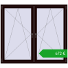 Pricing Tilt-and-Turn 1755x1550 mm REHAU ENERGY-SAVING SYNEGO MD CHOCOLATE_BROWN two-sided. Price: 672,02 €