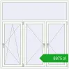 Pricing Okna skrzydłowe 1800x1800 mm ALU STANDARD 72 RAL 9016 Traffic white dwustronny. Price: 8875,35 zł