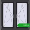 Pricing Tilt-and-Turn 1005x1010 mm REHAU ENERGY-SAVING SYNEGO MD BLACK_ULTI-MATT two-sided. Price: 1688,08 zł
