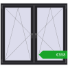 Pricing Tilt-and-Turn 1590x1460 mm REHAU ENERGY-SAVING SYNEGO MD BLACK_ULTI-MATT two-sided. Price: 558,45 €