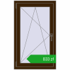 Pricing Tilt-and-Turn 680x1110 mm REHAU OPTIMUM EURO-DESIGN 70 DARK_OAK two-sided. Price: 833,22 zł