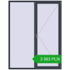Pricing Tilt-and-Turn 1700x2200 mm REHAU OPTIMUM EURO-DESIGN 70 ANTHRACITE_GREY_STRUKTURAL two-sided. Price: 3 562.73 PLN