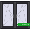 Pricing Tilt-and-Turn 1065x1010 mm REHAU ENERGY-SAVING SYNEGO MD BLACK_ULTI-MATT two-sided. Price: 1724,00 zł