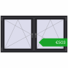 Pricing Tilt-and-Turn 1755x965 mm REHAU ENERGY-SAVING SYNEGO MD BLACK_ULTI-MATT two-sided. Price: 503,17 €