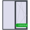 Pricing Tilt-and-Turn 1800x2100 mm REHAU OPTIMUM EURO-DESIGN 70 ANTHRACITE_GREY_STRUKTURAL two-sided. Price: 3 510.38 PLN