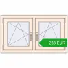 Ustalenie cen Okna skrzydłowe 990x560 mm REHAU OPTIMUM EURO-DESIGN 70 CREAME_WHITE_50L-2 dwustronny. Cena: 237.52 EUR