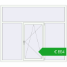 Pricing Tilt-and-Turn 2100x1800 mm REHAU ENERGY-SAVING SYNEGO MD RAL 9016 Traffic white two-sided. Price: 853,52 €