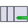 Ustalenie cen Okna skrzydłowe 4000x2300 mm REHAU OPTIMUM EURO-DESIGN 70 ANTHRACITE_GREY_STRUKTURAL dwustronny. Cena: 2521,43 €