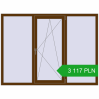 Pricing Tilt-and-Turn 1900x1400 mm REHAU OPTIMUM EURO-DESIGN 70 WALNUT two-sided. Price: 3 116.71 PLN