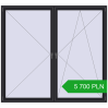 Pricing Tilt-and-Turn 2300x2100 mm REHAU ENERGY-SAVING SYNEGO MD BLACK_ULTI-MATT two-sided. Price: 5 700.33 PLN