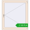 Pricing Tilt-and-Turn 1100x1250 mm REHAU OPTIMUM EURO-DESIGN 70 CREAME_WHITE_50L-2 two-sided. Price: 2 104.58 PLN