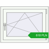 Pricing Tilt-and-Turn 800x600 mm REHAU OPTIMUM EURO-DESIGN 70 RAL 9016 Traffic white two-sided. Price: 617.69 PLN