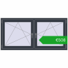 Pricing Tilt-and-Turn 1635x785 mm REHAU ENERGY-SAVING SYNEGO MD ANTHRACITE_GREY_STRUKTURAL two-sided. Price: 508,23 €