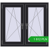 Ustalenie cen Okna skrzydłowe 1005x920 mm REHAU ENERGY-SAVING SYNEGO MD BLACK_ULTI-MATT dwustronny. Cena: 1612,07 zł